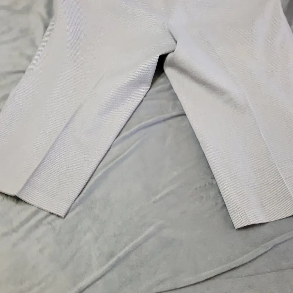 Torrid Dress Slacks Womens‎ 22 Blue White Ponte Pants Crop Wide Leg Comfort Pant